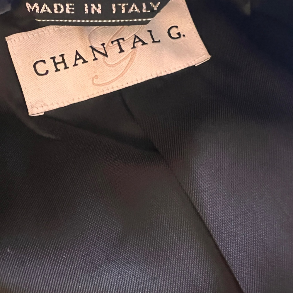 Made in Italy Chantal G Evening Coat Black Beads Size 42 USA 6 Small - Picture 9 of 10